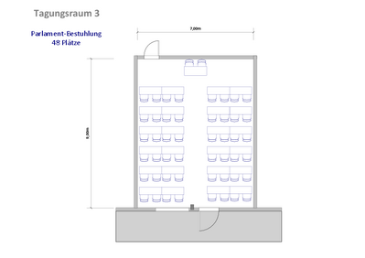 Parlamentbestuhlung | 48 Plätze